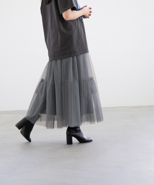 yuw（ユウ）の「２ＷＡＹチュールスカート　185183（スカート・レディース・ブラック/チャコールグレー・FREE）」の22枚目の写真