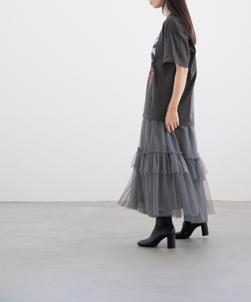 yuw（ユウ）の「２ＷＡＹチュールスカート　185183（スカート・レディース・ブラック/チャコールグレー・FREE）」の19枚目の写真