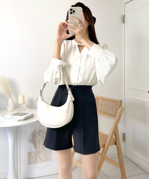 mily bilet（ミウィビレット）の「【mily bilet】大人っぽ可愛い。センターピンタックショートパンツ（その他パンツ・レディース・アイボリー/グリーン/ブラック・SMALL/MEDIUM/LARGE）」の11枚目の写真