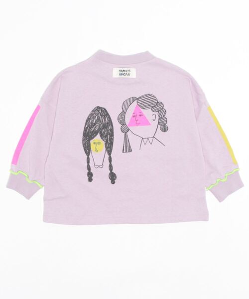 HOGAN RANCH WEAR（ホーガンランチウエア）の「ソデリブビッグロンＴ(90～140cm）（Tシャツ/カットソー・キッズ・オフホワイト/オレンジ/ラベンダー・90/100/110/120/130/140）」の21枚目の写真