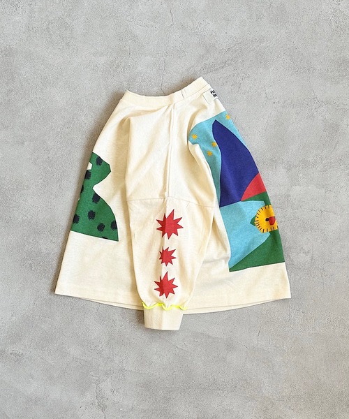 HOGAN RANCH WEAR（ホーガンランチウエア）の「ソデリブビッグロンＴ(90～140cm）（Tシャツ/カットソー・キッズ・オフホワイト/オレンジ/ラベンダー・90/100/110/120/130/140）」の13枚目の写真