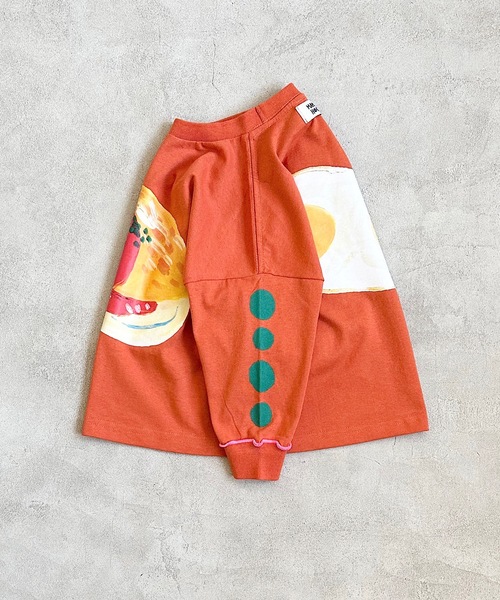 HOGAN RANCH WEAR（ホーガンランチウエア）の「ソデリブビッグロンＴ(90～140cm）（Tシャツ/カットソー・キッズ・オフホワイト/オレンジ/ラベンダー・90/100/110/120/130/140）」の18枚目の写真