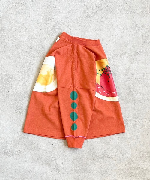 HOGAN RANCH WEAR（ホーガンランチウエア）の「ソデリブビッグロンＴ(90～140cm）（Tシャツ/カットソー・キッズ・オフホワイト/オレンジ/ラベンダー・90/100/110/120/130/140）」の19枚目の写真