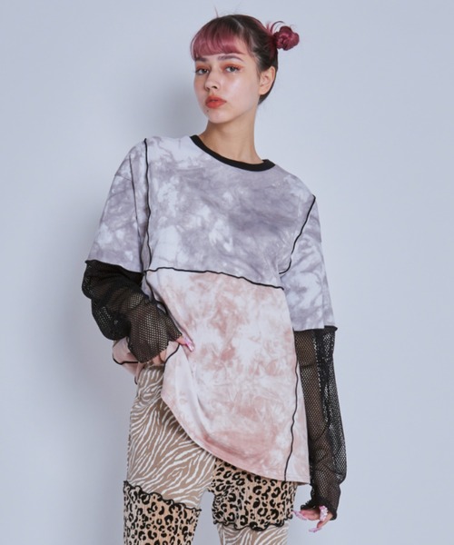 Candy Stripper（キャンディストリッパー）の「LAZY TIE DYE トップス（Tシャツ/カットソー・レディース・ブラック/パープル/ピンク・2）」の15枚目の写真