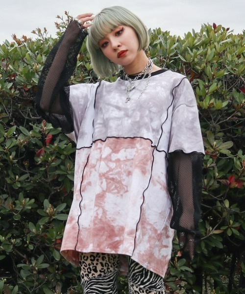Candy Stripper（キャンディストリッパー）の「LAZY TIE DYE トップス（Tシャツ/カットソー・レディース・ブラック/パープル/ピンク・2）」の16枚目の写真