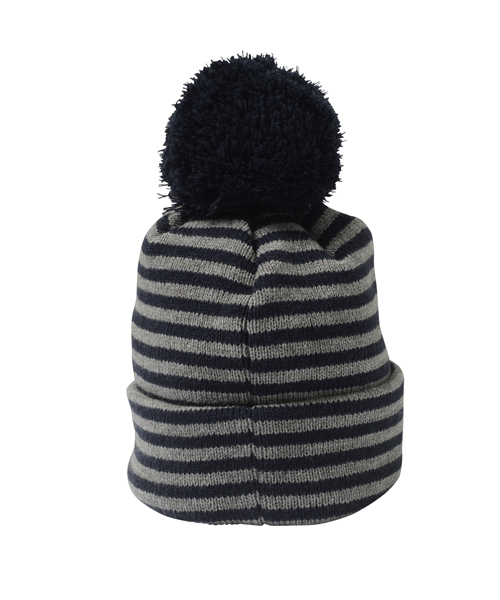 XLARGE(エクストララージ)の「BORDER POM BEANIE(ニットキャップ/ビーニー・メンズ・ブラック/ネイビー・ONE SIZE)」の8枚目の写真