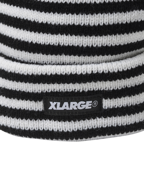 XLARGE(エクストララージ)の「BORDER POM BEANIE(ニットキャップ/ビーニー・メンズ・ブラック/ネイビー・ONE SIZE)」の11枚目の写真