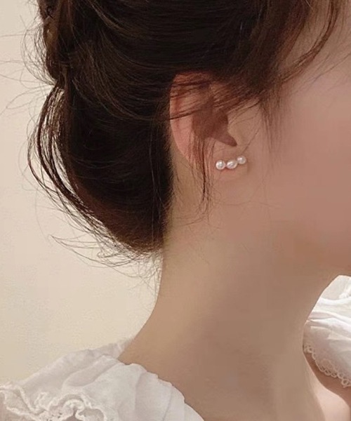 セール】3連パールピアス（ピアス（両耳用））｜Coo+i（クーイ