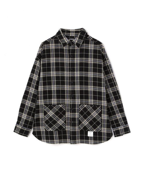 AVIREX（アヴィレックス）の「【直営店限定】FRONT POCKET CHECK SHIRT / フロント ポケット チェックシャツ / AVIREX /アヴィレックス（シャツ/ブラウス・レディース・ブラック/ホワイト系2・L/M）」の15枚目の写真