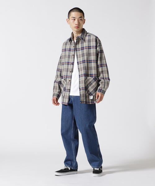 AVIREX（アヴィレックス）の「【直営店限定】FRONT POCKET CHECK SHIRT / フロント ポケット チェックシャツ / AVIREX /アヴィレックス（シャツ/ブラウス・レディース・ブラック/ホワイト系2・L/M）」の5枚目の写真