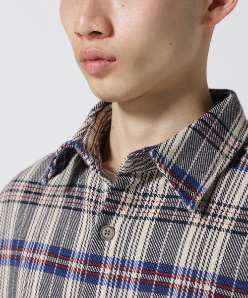 AVIREX（アヴィレックス）の「【直営店限定】FRONT POCKET CHECK SHIRT / フロント ポケット チェックシャツ / AVIREX /アヴィレックス（シャツ/ブラウス・レディース・ブラック/ホワイト系2・L/M）」の8枚目の写真
