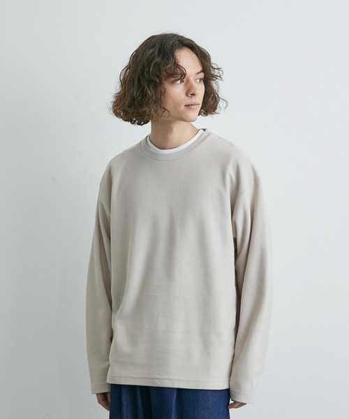JUNRED（ジュンレッド）の「ニットライクアンサンブルプルオーバー（アンサンブル・メンズ・ブルー/ベージュ/ミント・M/L/LL）」の2枚目の写真