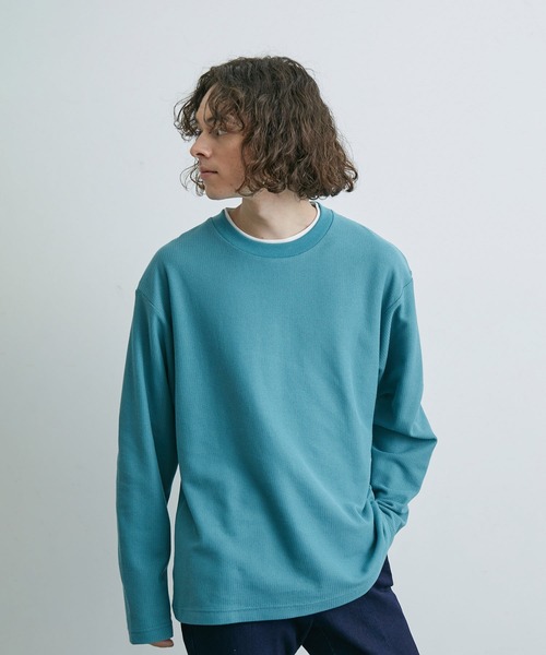 JUNRED（ジュンレッド）の「ニットライクアンサンブルプルオーバー（アンサンブル・メンズ・ブルー/ベージュ/ミント・M/L/LL）」の21枚目の写真