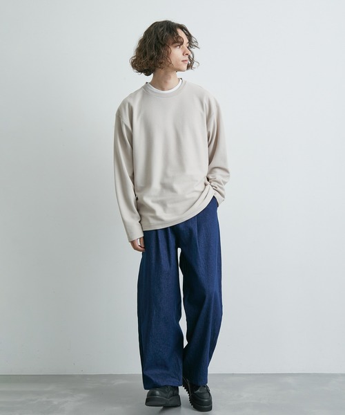 JUNRED（ジュンレッド）の「ニットライクアンサンブルプルオーバー（アンサンブル・メンズ・ブルー/ベージュ/ミント・M/L/LL）」の5枚目の写真