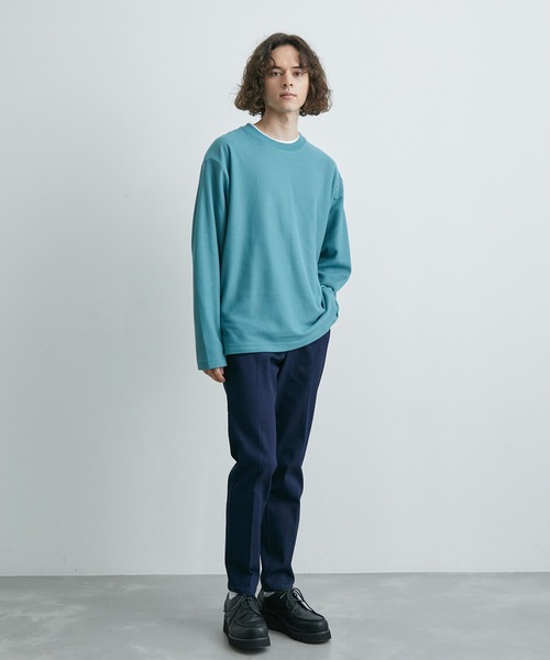 JUNRED（ジュンレッド）の「ニットライクアンサンブルプルオーバー（アンサンブル・メンズ・ブルー/ベージュ/ミント・M/L/LL）」の6枚目の写真