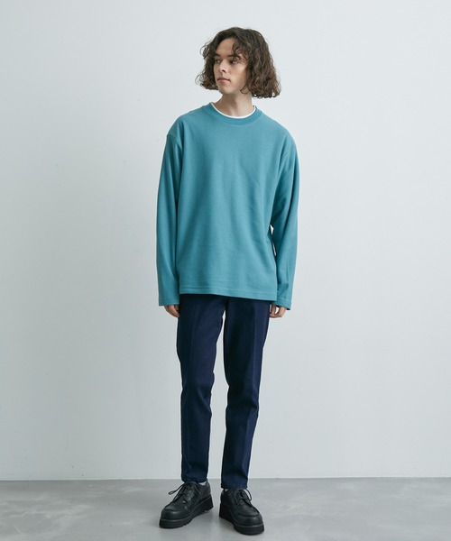 JUNRED（ジュンレッド）の「ニットライクアンサンブルプルオーバー（アンサンブル・メンズ・ブルー/ベージュ/ミント・M/L/LL）」の7枚目の写真