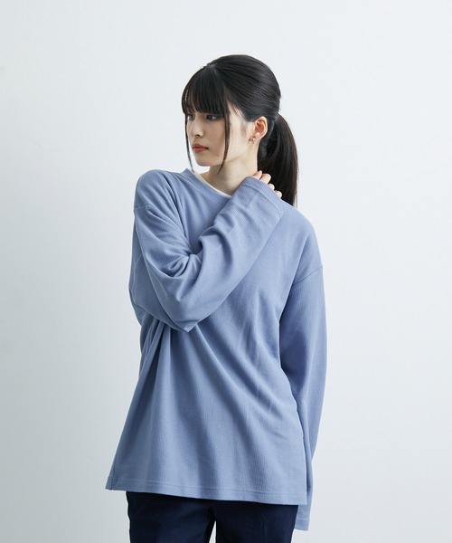 JUNRED（ジュンレッド）の「ニットライクアンサンブルプルオーバー（アンサンブル・メンズ・ブルー/ベージュ/ミント・M/L/LL）」の12枚目の写真