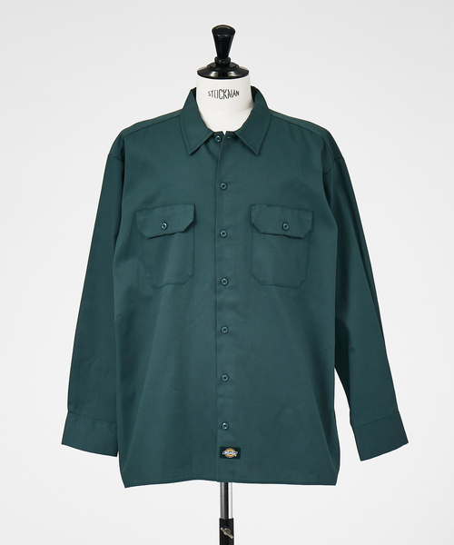 Dickies（ディッキーズ）の「Dickies /ディキーズ　long sleeve shirt 長袖シャツ（シャツ/ブラウス・メンズ・グリーン系その他/オレンジ/ベージュ/グリーン/ダークネイビー/ブラック/チャコールグレー・M/L/XL）」の15枚目の写真