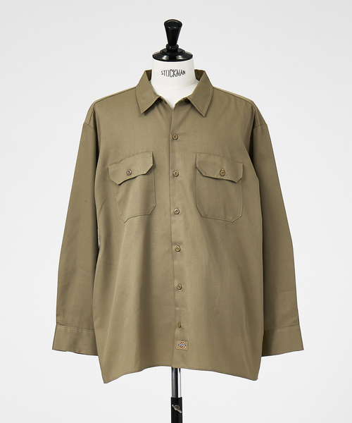 Dickies（ディッキーズ）の「Dickies /ディキーズ　long sleeve shirt 長袖シャツ（シャツ/ブラウス・メンズ・グリーン系その他/オレンジ/ベージュ/グリーン/ダークネイビー/ブラック/チャコールグレー・M/L/XL）」の17枚目の写真