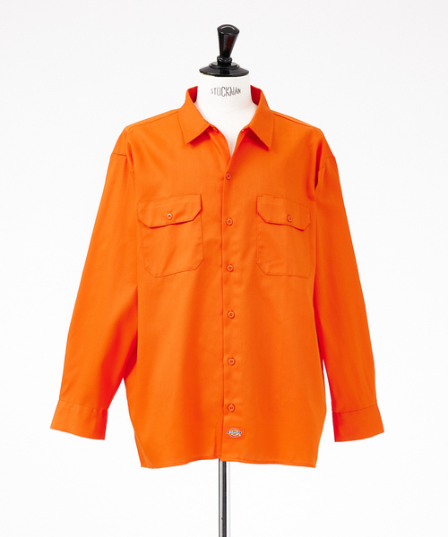 Dickies（ディッキーズ）の「Dickies /ディキーズ　long sleeve shirt 長袖シャツ（シャツ/ブラウス・メンズ・グリーン系その他/オレンジ/ベージュ/グリーン/ダークネイビー/ブラック/チャコールグレー・M/L/XL）」の21枚目の写真