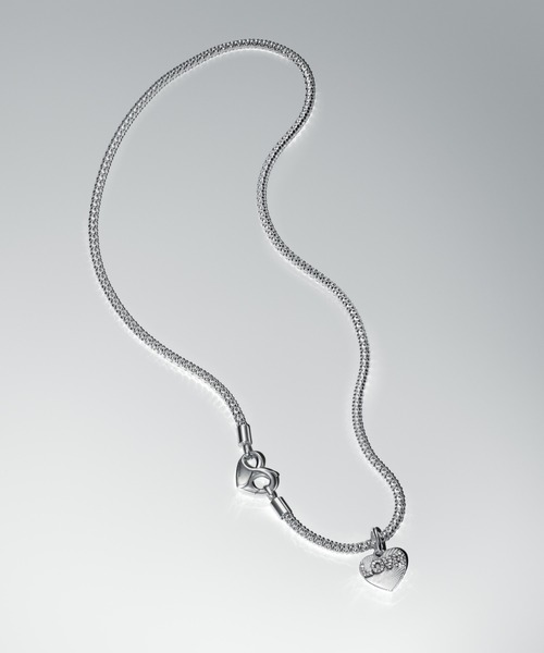 Pandora Moments スタッディド チェーン シルバー ネックレス