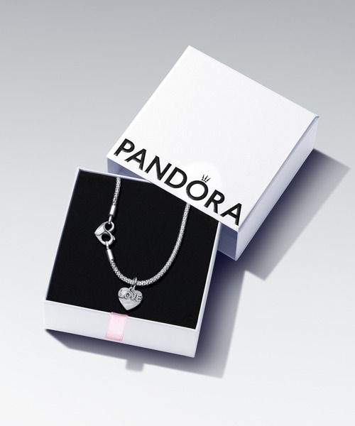 Pandora Moments スタッディド チェーン シルバー ネックレス