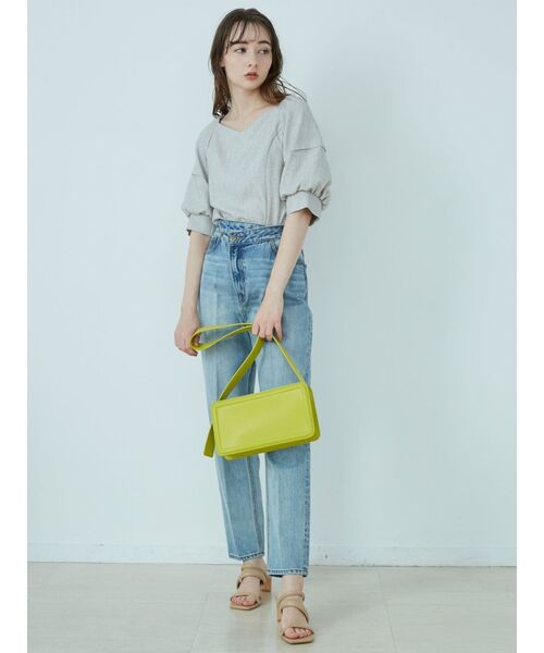 LAGUNAMOON（ラグナムーン）の「スクエアフォルムバッグ（ショルダーバッグ・レディース・ブラック/モカ/グリーン系その他・FREE）」の5枚目の写真