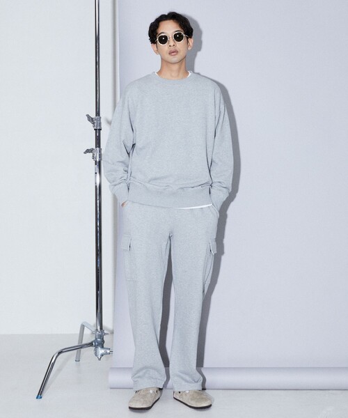 Firsthand（ファーストハンド）の「Firsthand/ファーストハンド SWEAT CARGO PANTS / コットンUSA スウェットカーゴパンツ（カーゴパンツ・メンズ・グレー/ブラック・M/L）」の21枚目の写真