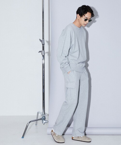 Firsthand（ファーストハンド）の「Firsthand/ファーストハンド SWEAT CARGO PANTS / コットンUSA スウェットカーゴパンツ（カーゴパンツ・メンズ・グレー/ブラック・M/L）」の13枚目の写真