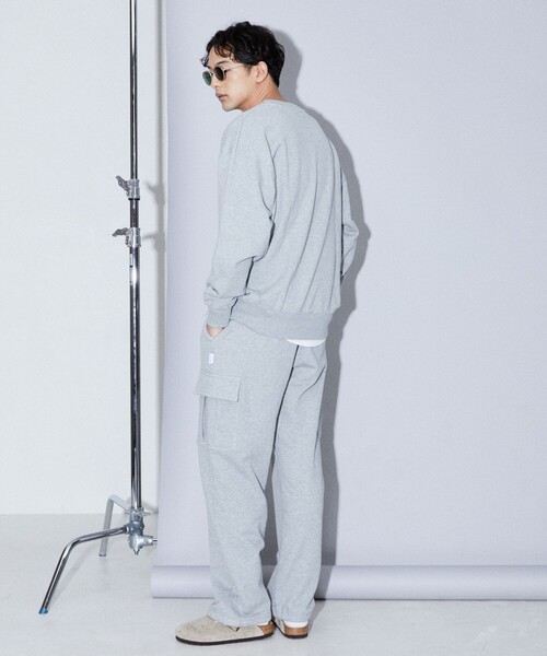 Firsthand（ファーストハンド）の「Firsthand/ファーストハンド SWEAT CARGO PANTS / コットンUSA スウェットカーゴパンツ（カーゴパンツ・メンズ・グレー/ブラック・M/L）」の10枚目の写真