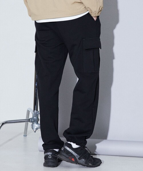 Firsthand（ファーストハンド）の「Firsthand/ファーストハンド SWEAT CARGO PANTS / コットンUSA スウェットカーゴパンツ（カーゴパンツ・メンズ・グレー/ブラック・M/L）」の15枚目の写真