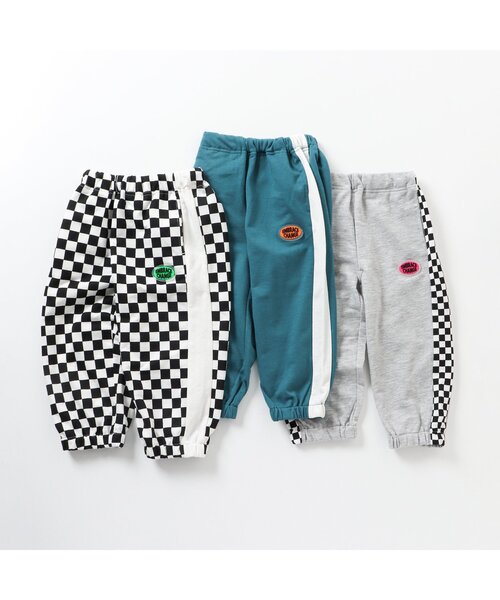 BREEZE(ブリーズ)の「チェッカーサイドラインパンツ(その他パンツ・キッズ・チェック/グレー/エメラルド・140/110/80/100/120/130/90)」の5枚目の写真