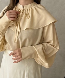 apres jour clair（アプレジュールクレア）の「【apres jour clair】ケープラッフルブラウス【ZOZOTOWN限定アイテム】（シャツ/ブラウス）」