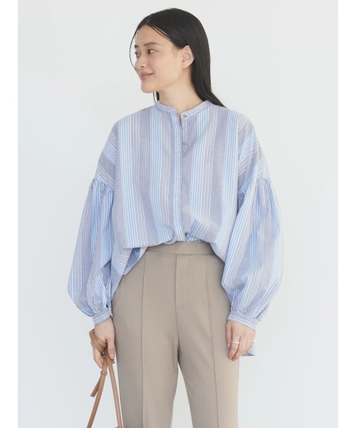レディース 美品♪ビアズリー ギャザースリーブオーバーブラウス 