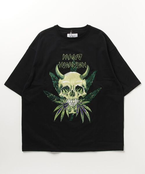 ROYAL FLASH（ロイヤルフラッシュ）の「MAYO/メイヨー/MAYO Devil Skull Embroidery Shore Sleeve Tee（Tシャツ/カットソー・メンズ・ブラック/ホワイト・XL/L/M）」の14枚目の写真