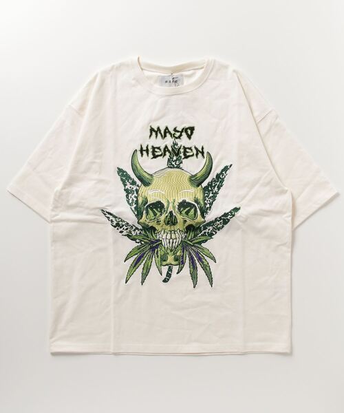 ROYAL FLASH（ロイヤルフラッシュ）の「MAYO/メイヨー/MAYO Devil Skull Embroidery Shore Sleeve Tee（Tシャツ/カットソー・メンズ・ブラック/ホワイト・XL/L/M）」の16枚目の写真