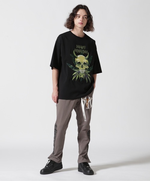 ROYAL FLASH（ロイヤルフラッシュ）の「MAYO/メイヨー/MAYO Devil Skull Embroidery Shore Sleeve Tee（Tシャツ/カットソー・メンズ・ブラック/ホワイト・XL/L/M）」の6枚目の写真