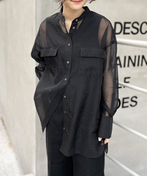 JOINT WORKS | オーガンジー ミリタリーシャツ(シャツ/ブラウス)