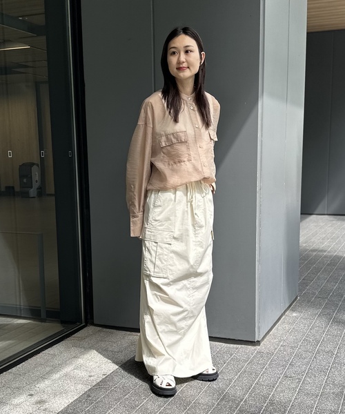 JOINT WORKS（ジョイントワークス）の「オーガンジー ミリタリーシャツ（シャツ/ブラウス・レディース・ブラック/ベージュ・FREE）」の22枚目の写真