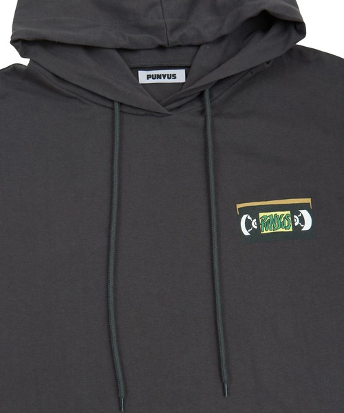 PUNYUS（プニュズ）の「フェイクレイヤードフーデッドロンＴ（Tシャツ/カットソー・レディース・ホワイト/スミクロ/パープル・1/4/2/3）」の6枚目の写真