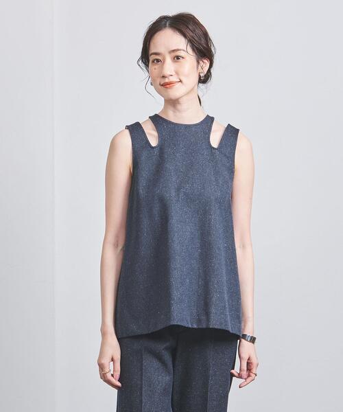 ユナイテッドアローズ C/SIネップ カットアウト ノースリーブ プルオーバー UNITED ARROWS（ユナイテッドアローズ）の「C/SI ネップ カット
