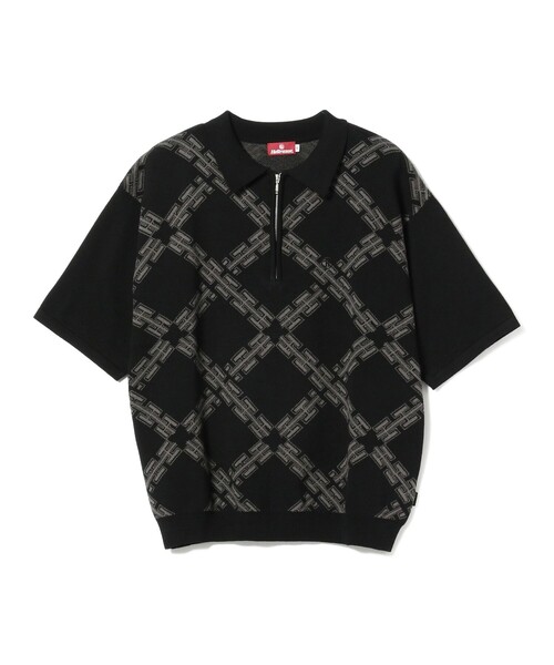 BEAMS T（ビームスティー）の「HELLRAZOR / CORPS KNITTED POLO SHIRT（ポロシャツ・メンズ・ブラック・MEDIUM/LARGE/X-LARGE）」の2枚目の写真