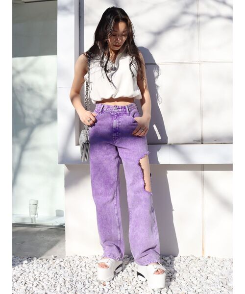 EVRIS（エヴリス）の「SUNNYハーフジップノースリトップス（タンクトップ・レディース・ホワイト/グレー/ブラック/グリーン・FREE）」の9枚目の写真