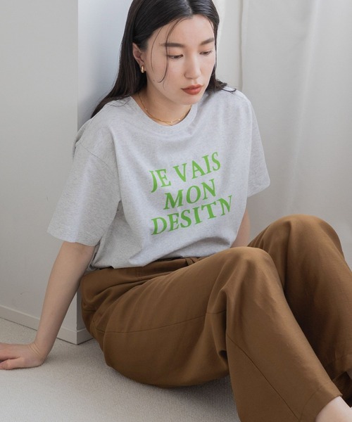 LOWRYS FARM（ローリーズファーム）の「プリントロゴＴシャツ　191375（Tシャツ/カットソー・レディース・ホワイト/チャコールグレー/グレー/ピンク/グレー系その他2/グレー系その他/ホワイト系その他・FREE）」の5枚目の写真