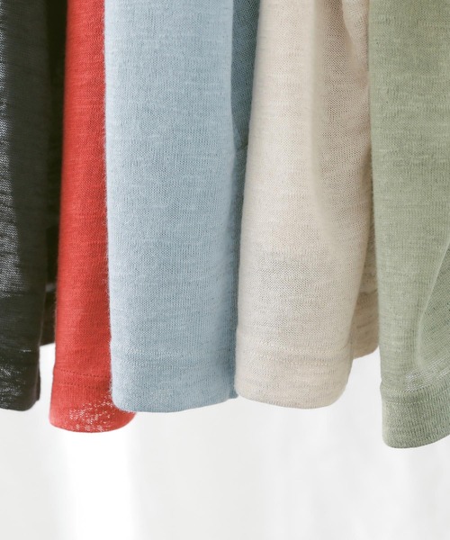 osharewalker（オシャレウォーカー）の「【廃盤】『風合いスラブ半袖パーカー』（パーカー・レディース・ベージュ/カーキ/ライトブルー/オレンジ/ブラック・FREE）」の22枚目の写真