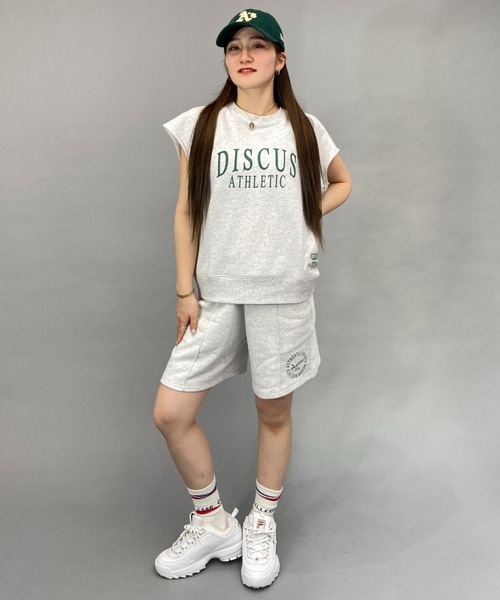 DISCUS ATHLETIC(ディスカス アスレチック)の「DISCUS ATHLETIC/ディスカス 半袖Tシャツ 3287-7970(Tシャツ/カットソー・レディース・グリーン/ホワイト/グレー・L/M)」の9枚目の写真