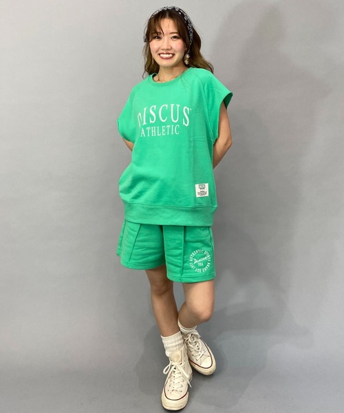 DISCUS ATHLETIC(ディスカス アスレチック)の「DISCUS ATHLETIC/ディスカス 半袖Tシャツ 3287-7970(Tシャツ/カットソー・レディース・グリーン/ホワイト/グレー・L/M)」の12枚目の写真