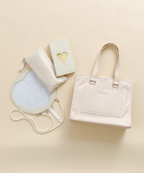 OLIVE des OLIVE(オリーブデオリーブ)の「Aimerianejoieフェイクレザーキャリーオントート 1031120170(トートバッグ・レディース・モカ/ピンク/アイボリー/ブラック・FREE)」の8枚目の写真