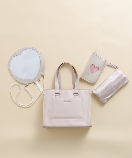 OLIVE des OLIVE(オリーブデオリーブ)の「Aimerianejoieフェイクレザーキャリーオントート 1031120170(トートバッグ・レディース・モカ/ピンク/アイボリー/ブラック・FREE)」の7枚目の写真