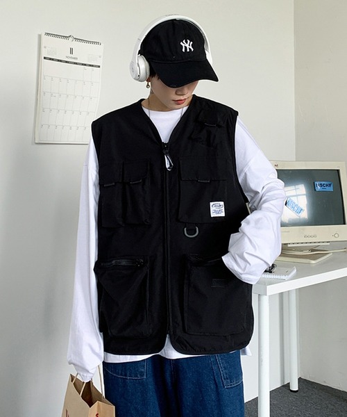 BENDER TOKYO(ベンダートウキョウ)の「【BENDER TOKYO】ビッグポケット フィッシングベスト(ベスト・メンズ・ブラック/カーキ・M/L/XL/XXL)」の14枚目の写真